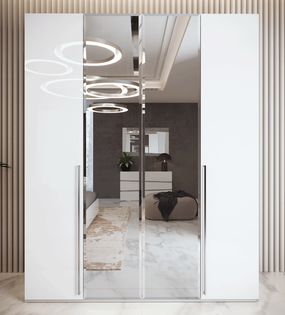Alba White Double Dresser