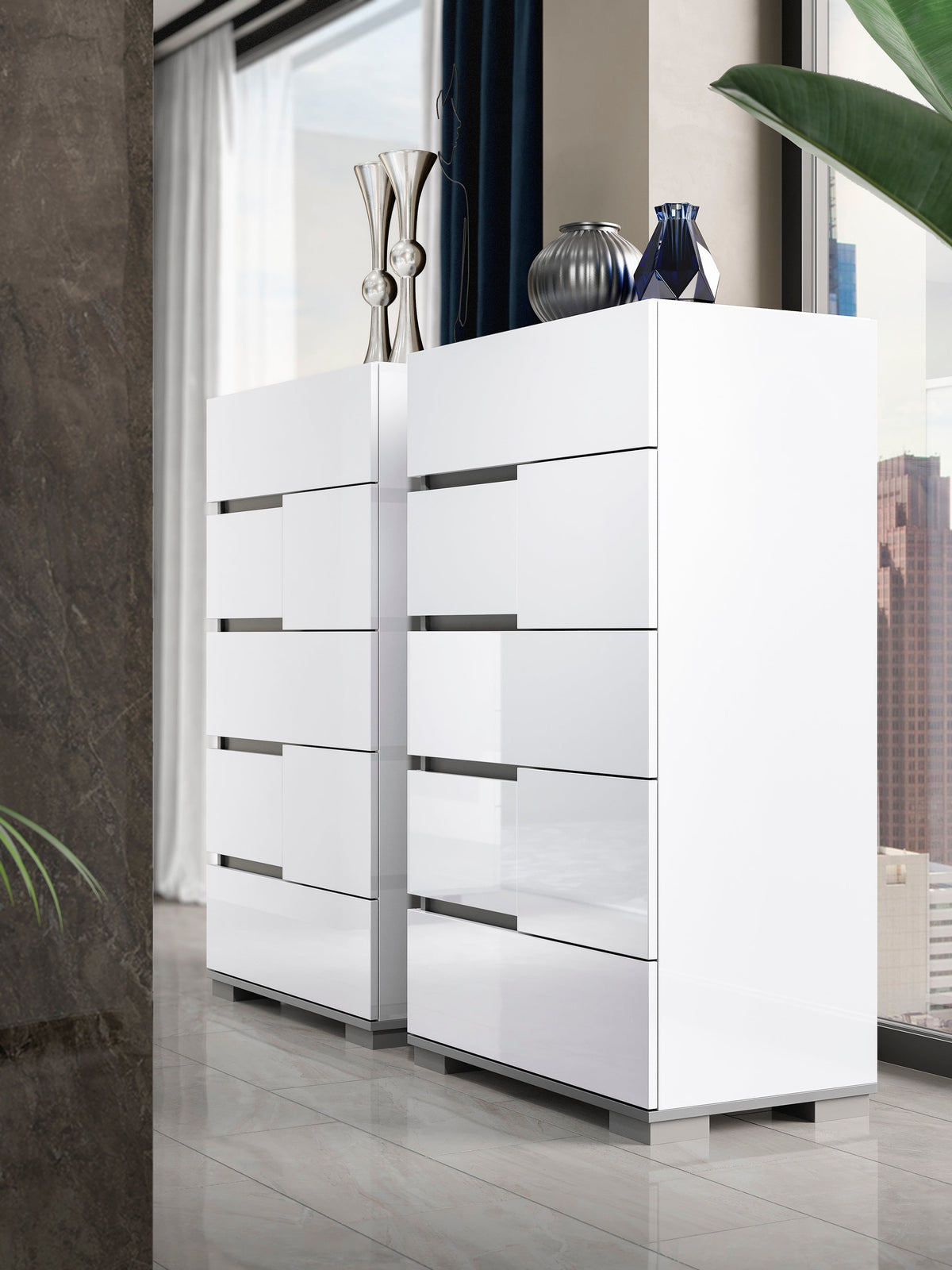 Athena White Double Dresser