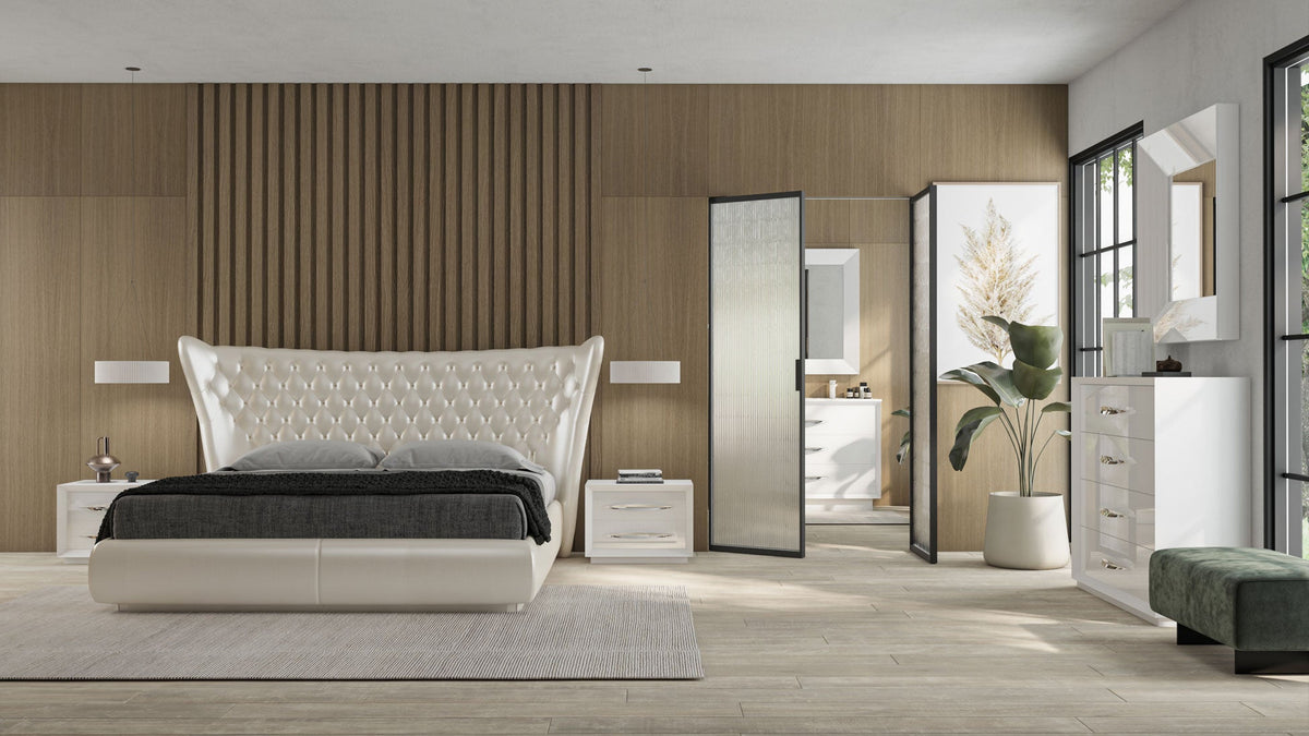 Carmen White Mirror for Single Dresser