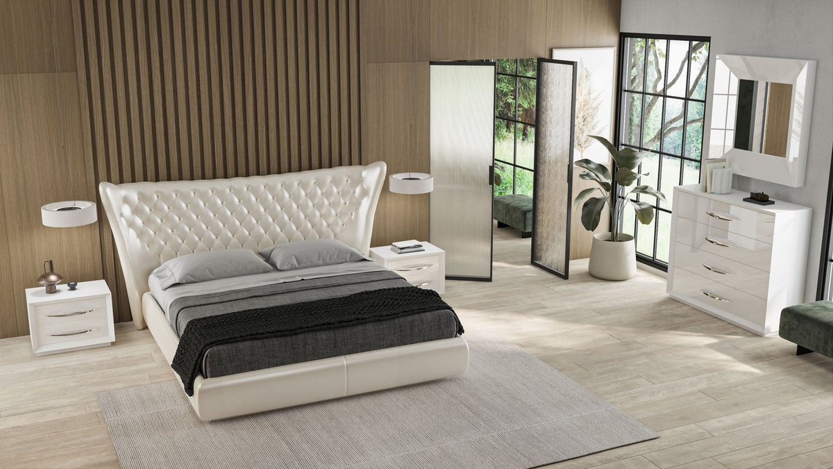 Carmen White Mirror for Single Dresser