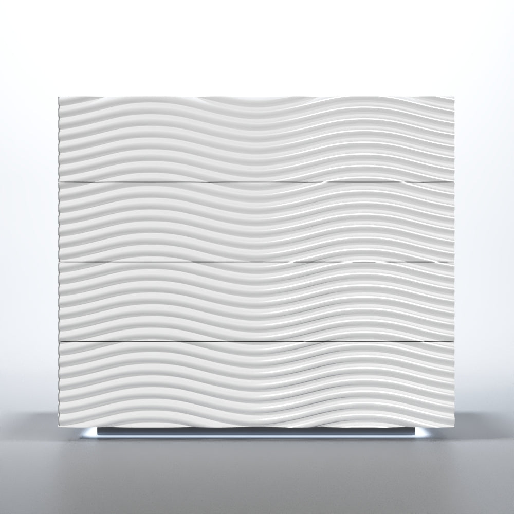 Wave White Single Dresser