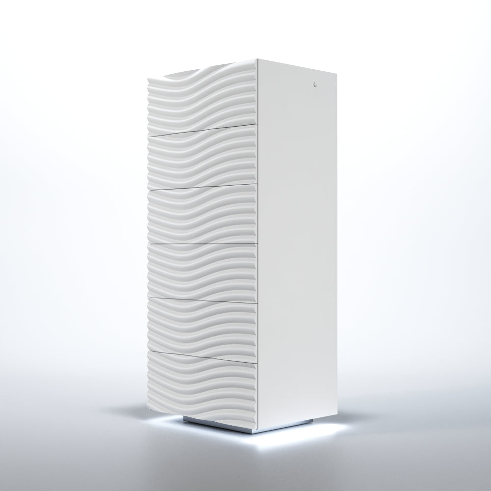 Wave White Single Dresser