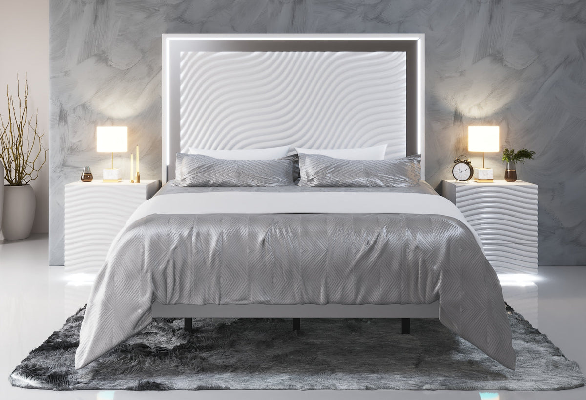 Wave White Single Dresser