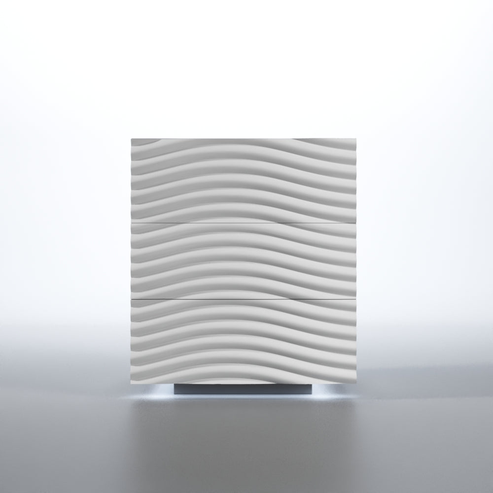 Wave White Single Dresser