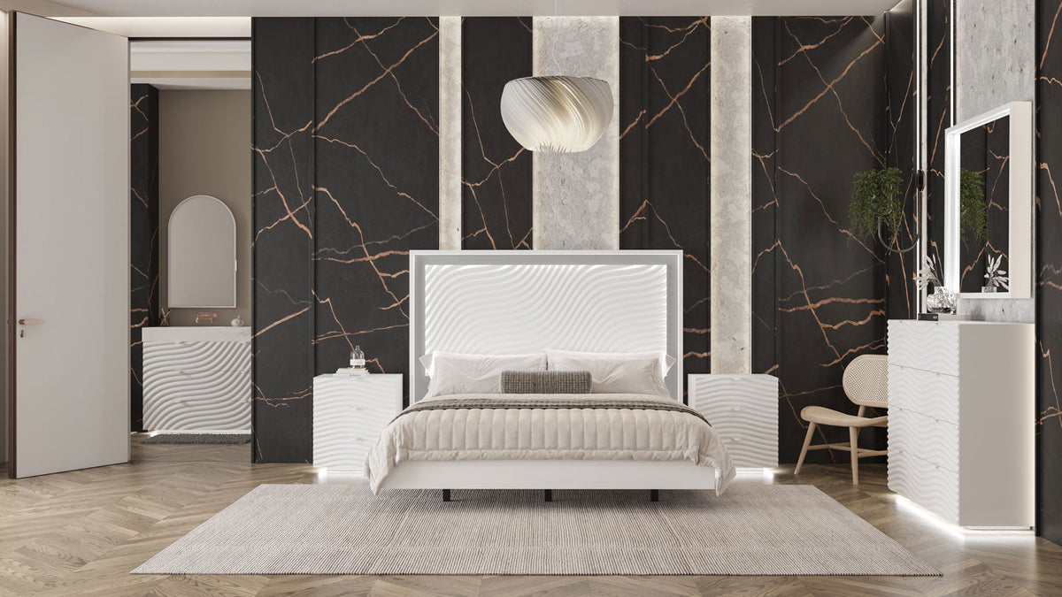 Wave White Single Dresser