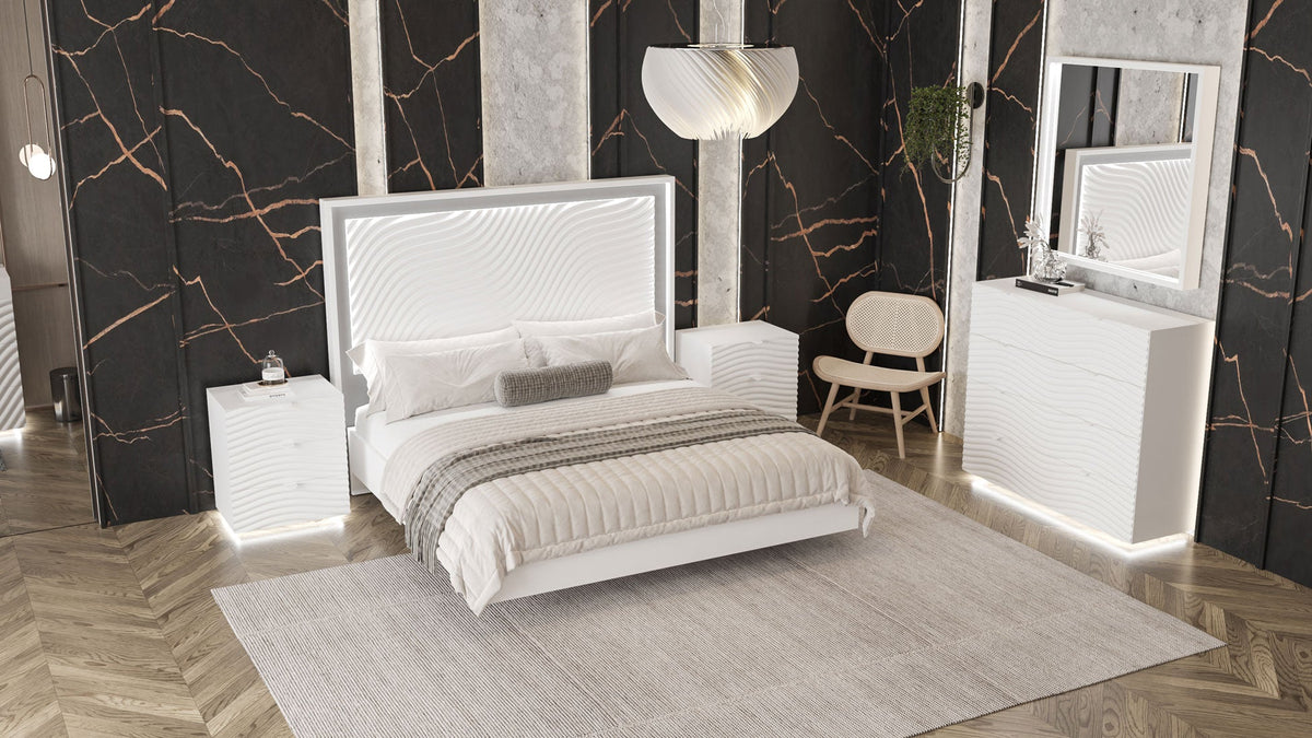 Wave White Single Dresser