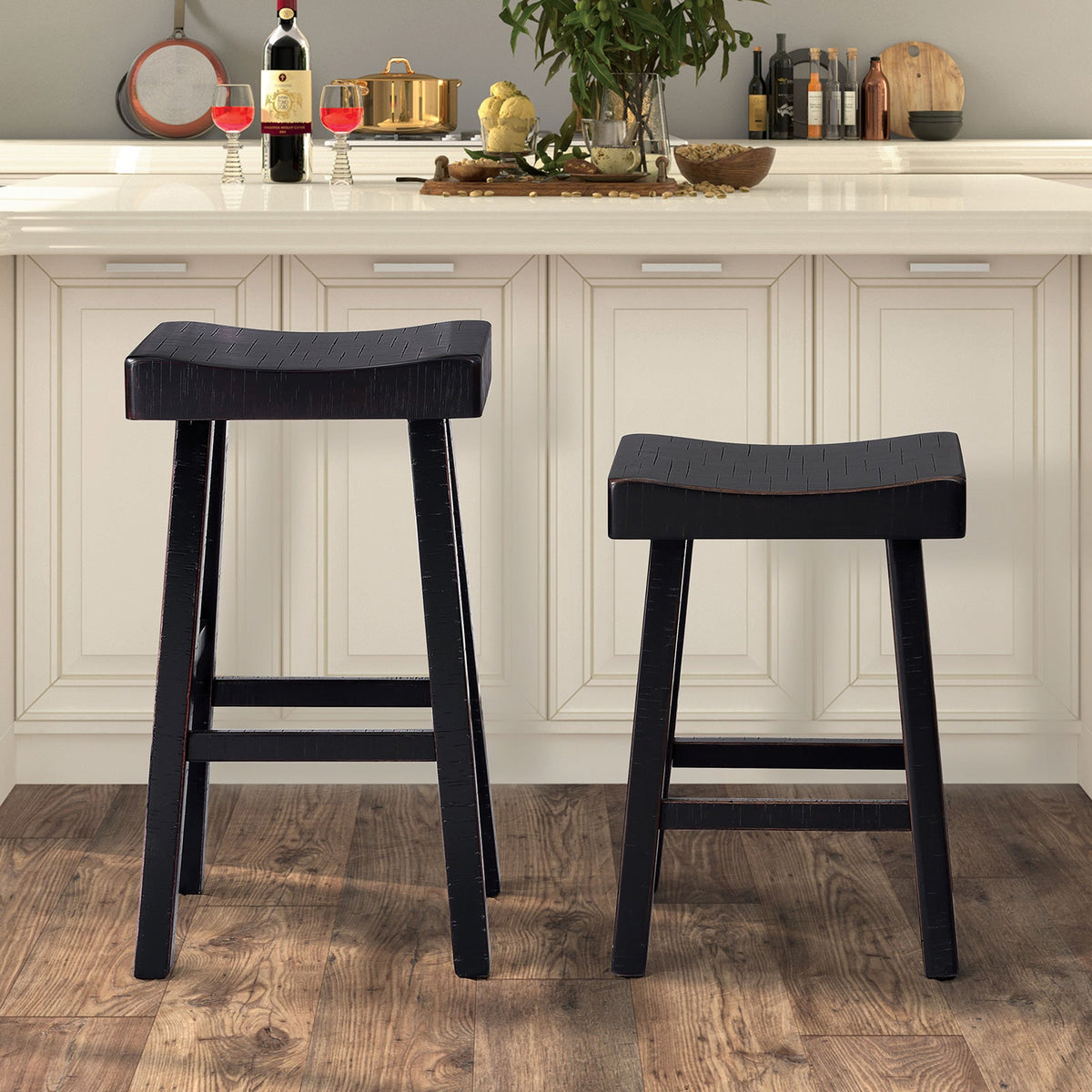 Biasca Black 29" Stool