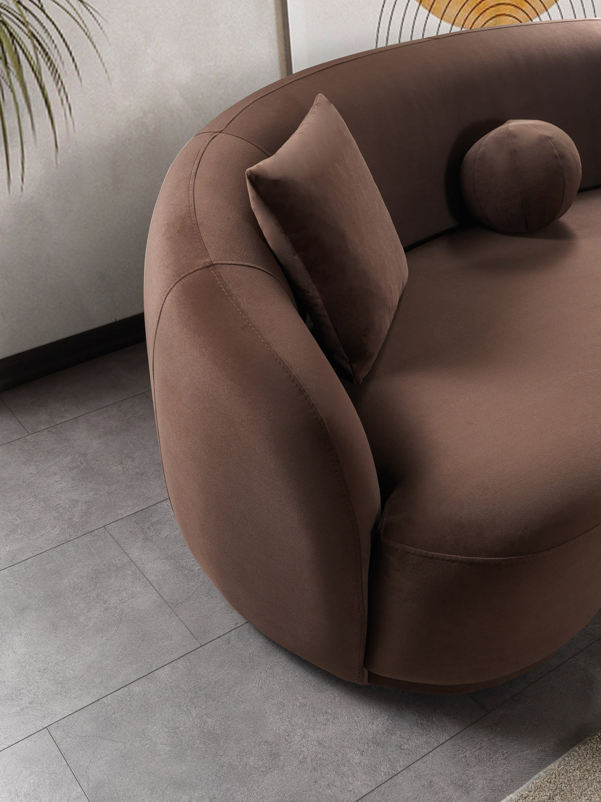 Bonita Coffee Velvet Sofa & Loveseat