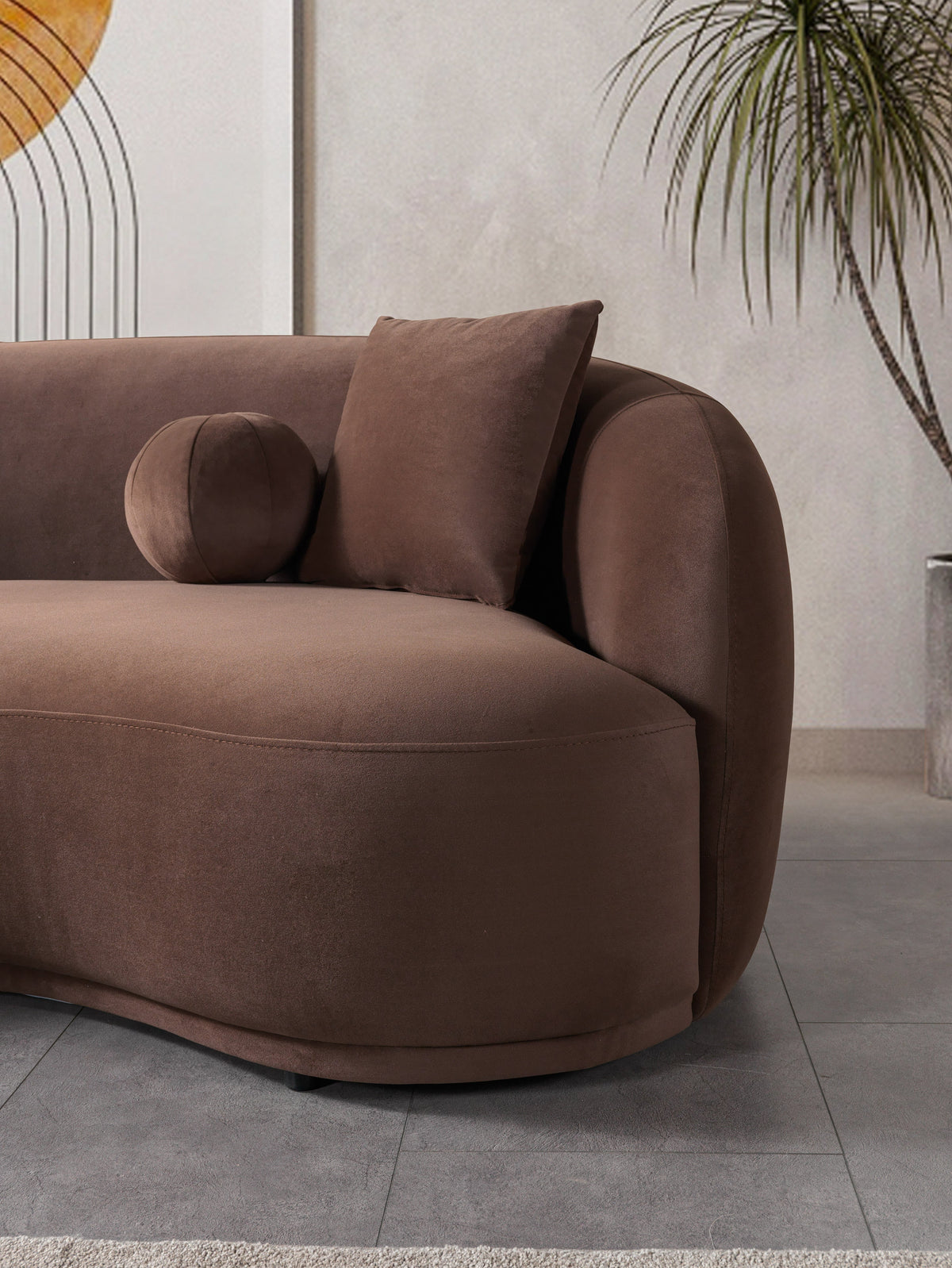 Bonita Coffee Velvet Sofa & Loveseat