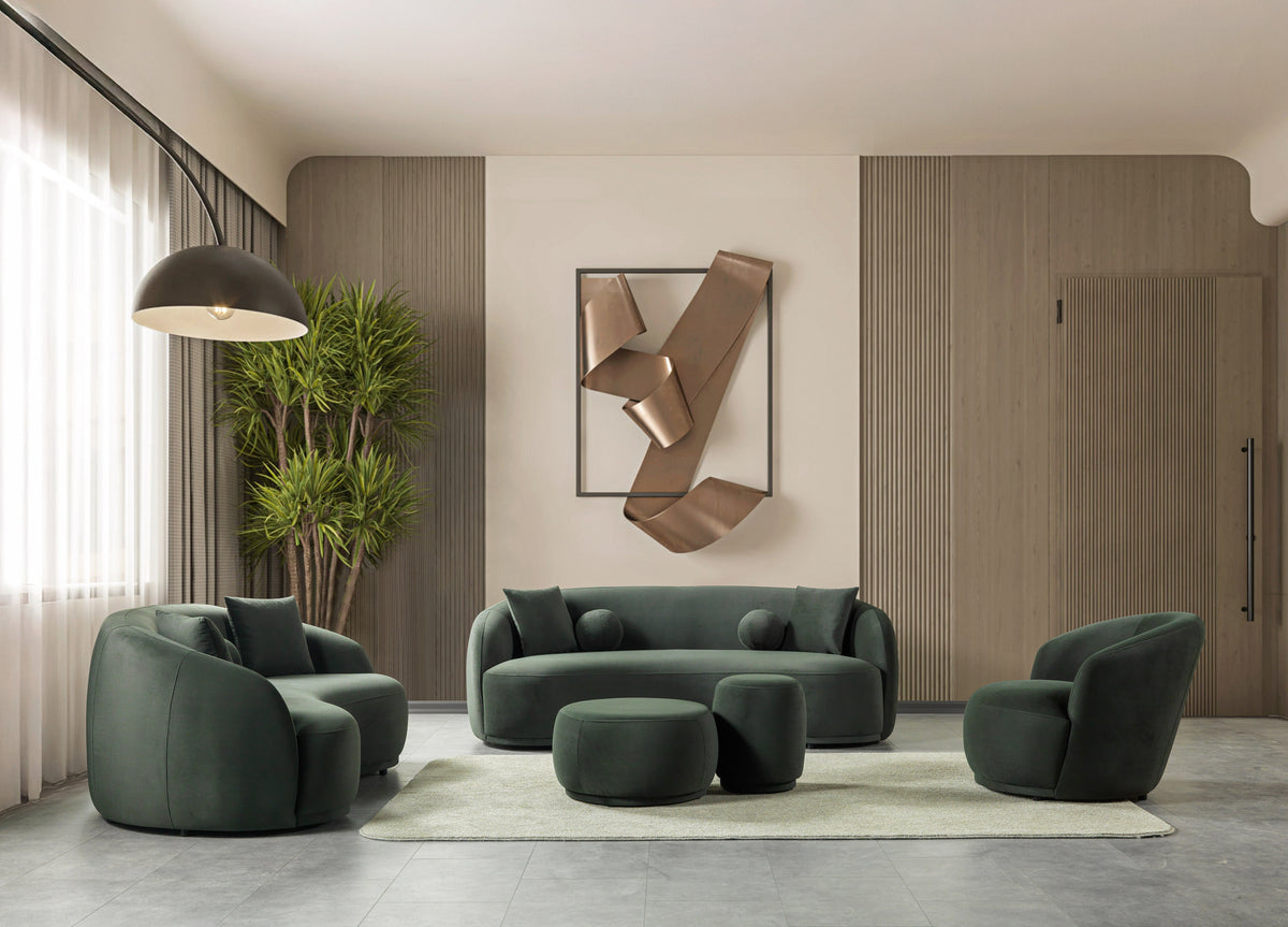 Bonita Green Velvet Living Room Set