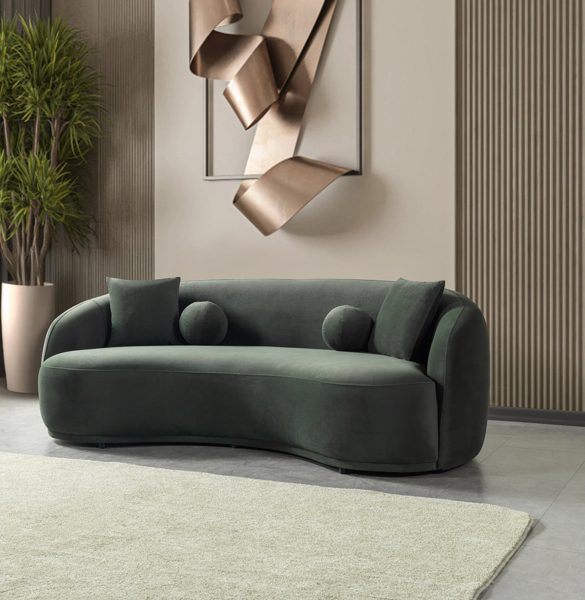 Bonita Green Velvet Living Room Set