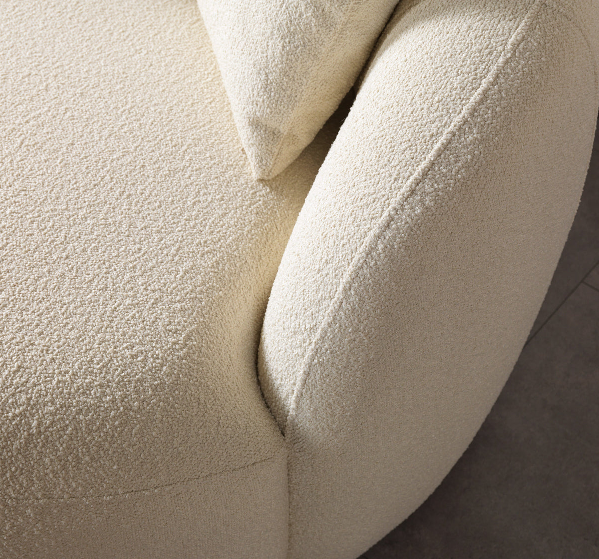 Bonita Ivory Boucle Round Sofa