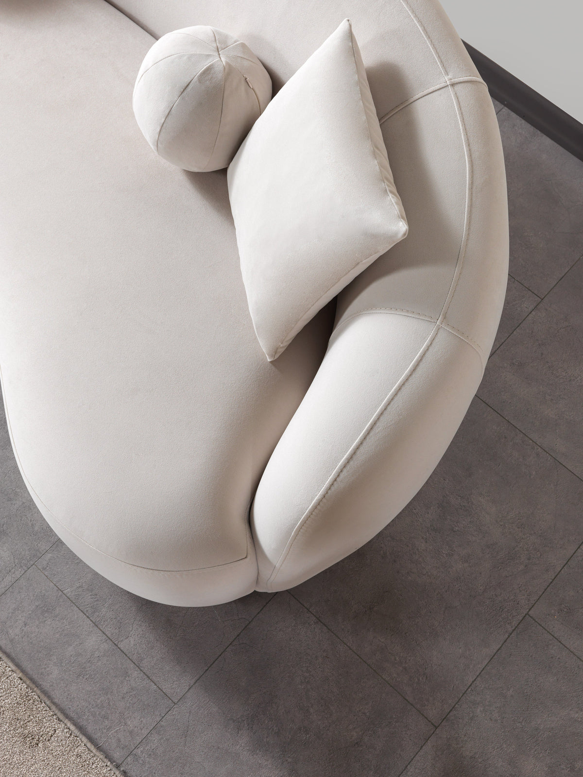 Bonita Ivory Velvet Sofa & Loveseat