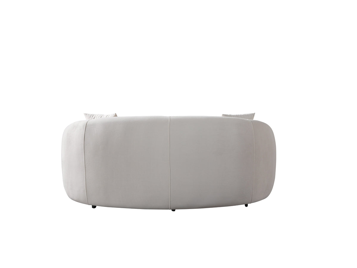 Bonita Ivory Velvet Loveseat