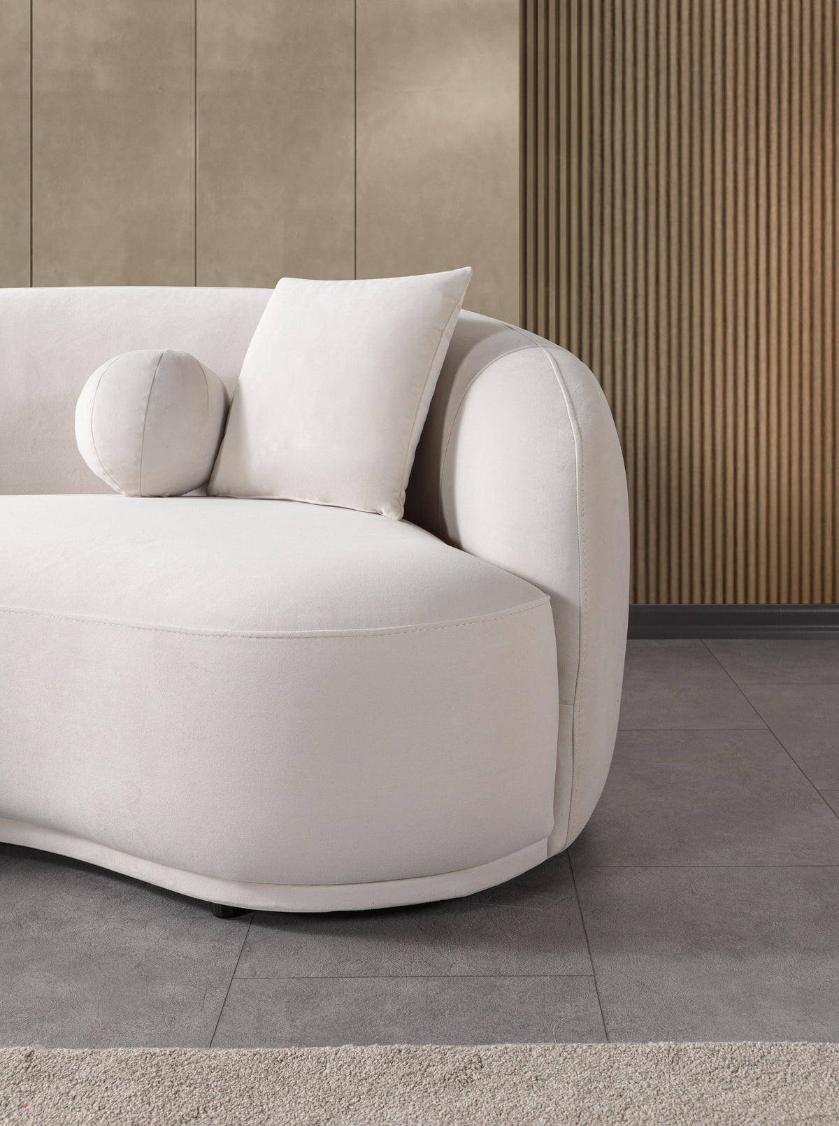 Bonita Ivory Velvet Sofa & Loveseat