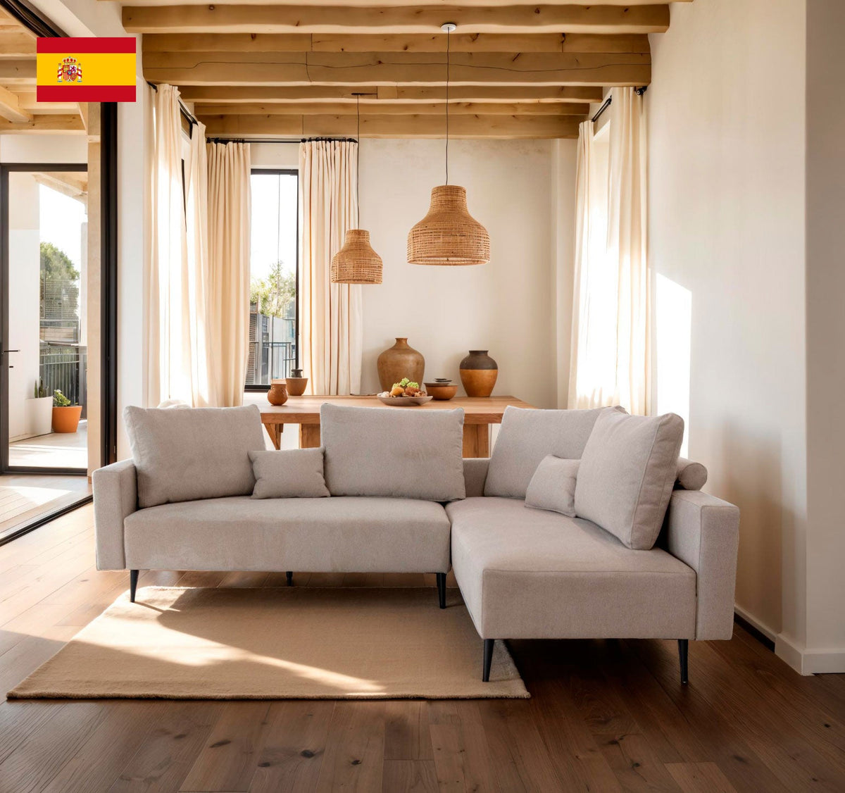 Redford Light Beige Sectional