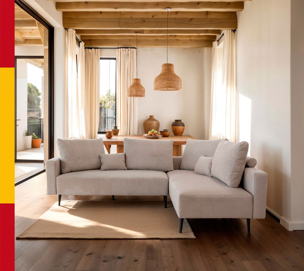 Redford Light Beige Sectional