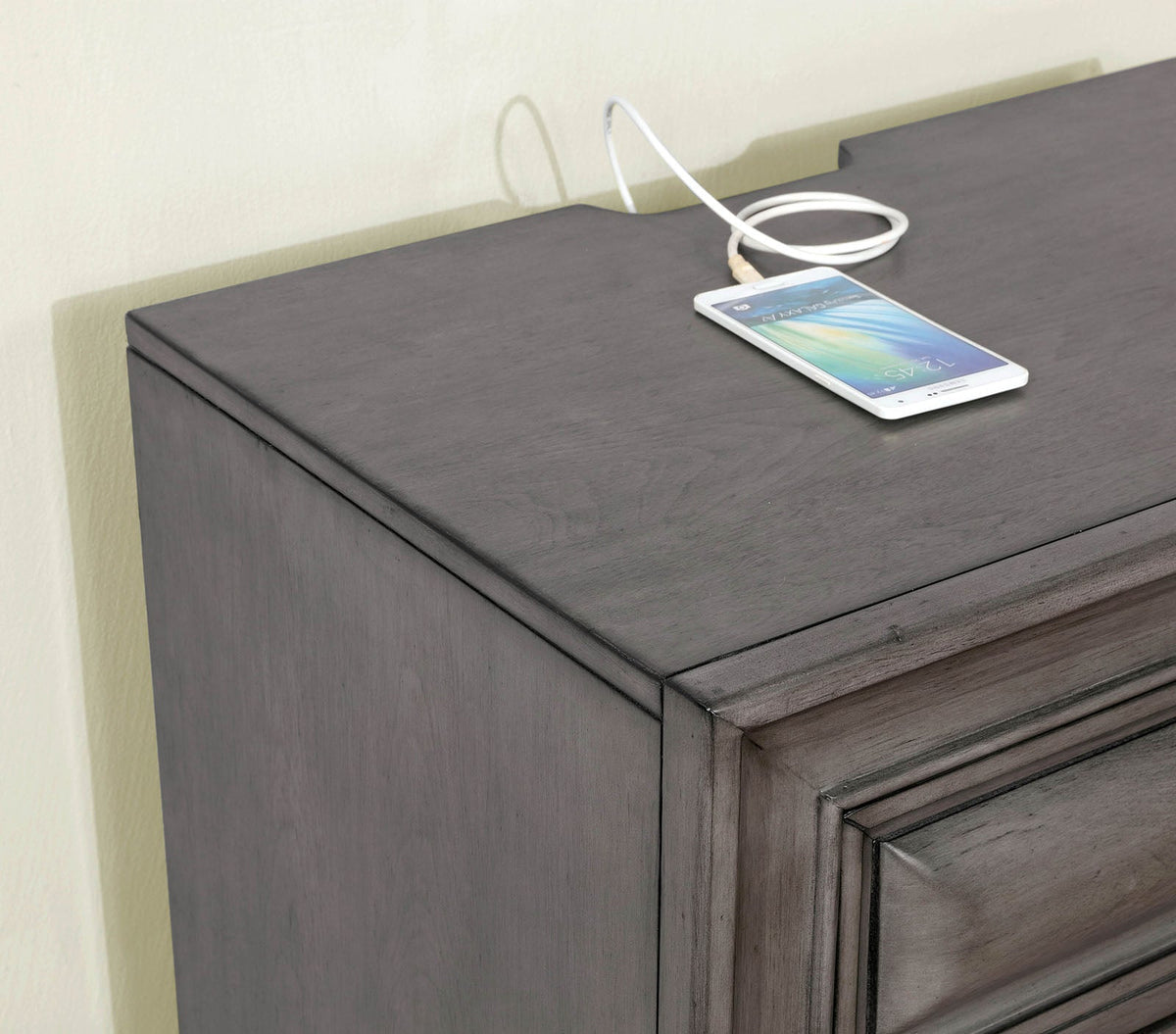 Brandt Gray Transitional Storage Bedroom Set
