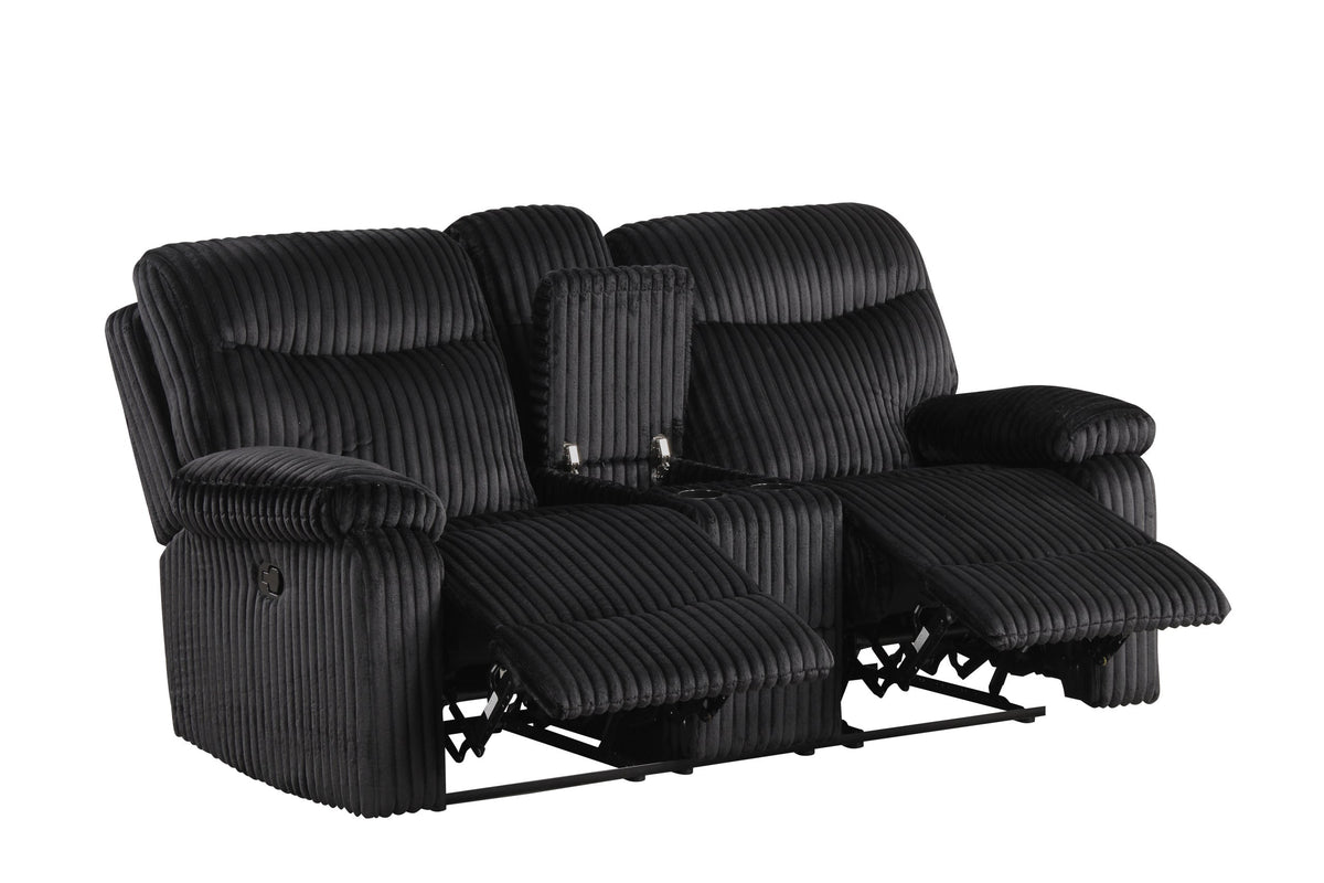 Bravo Black 3-Piece Reclining Living Room Set