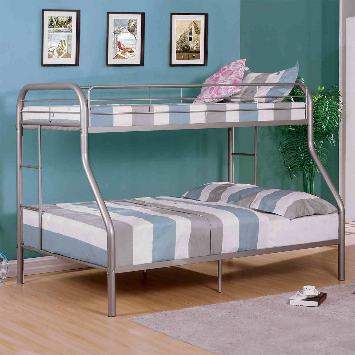 Finnerty Silver Twin/Full Bunk Bed