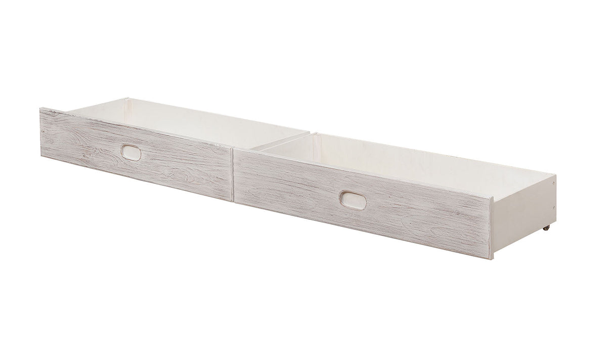 California Wire-Brushed White Bunk Bed