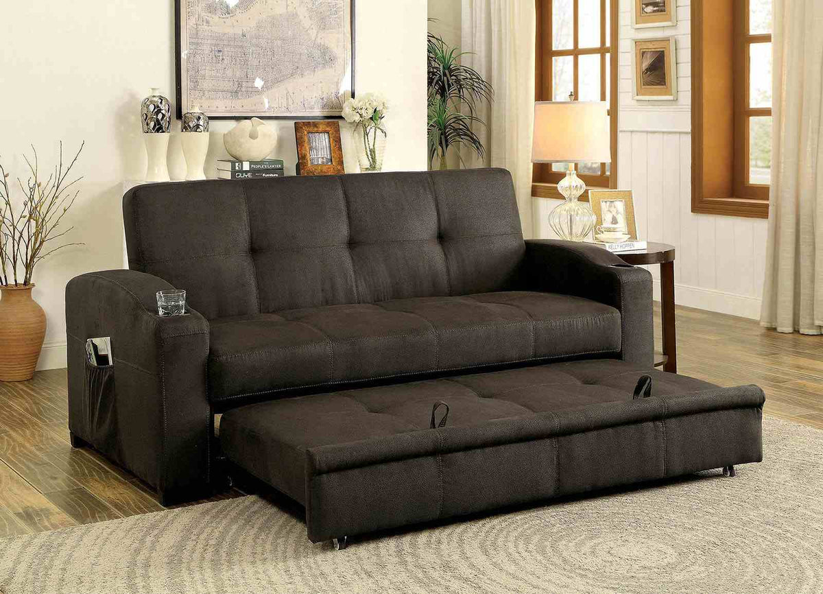 Mavis Dark Brown Futon Sofa