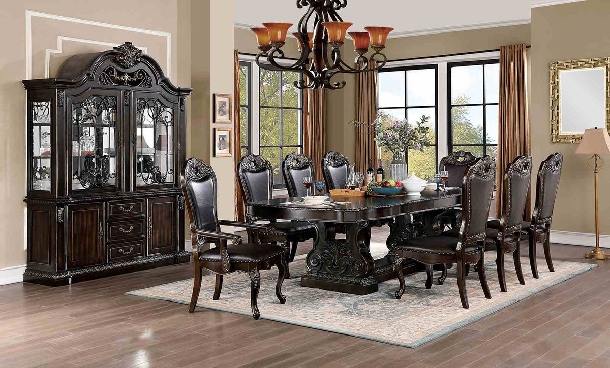 Lombardy Walnut 9-Piece Dining Room Set