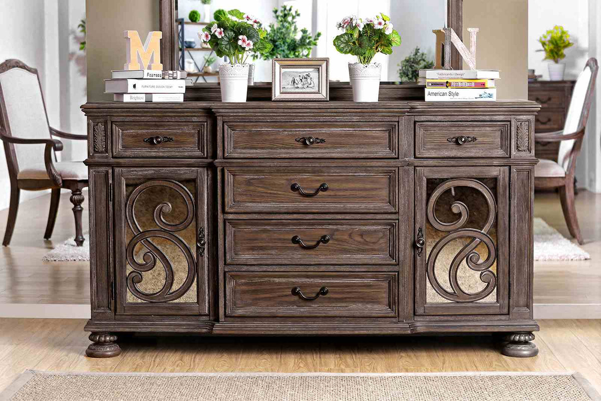 Arcadia Rustic Natural Tone/Ivory Extendable Dining Table