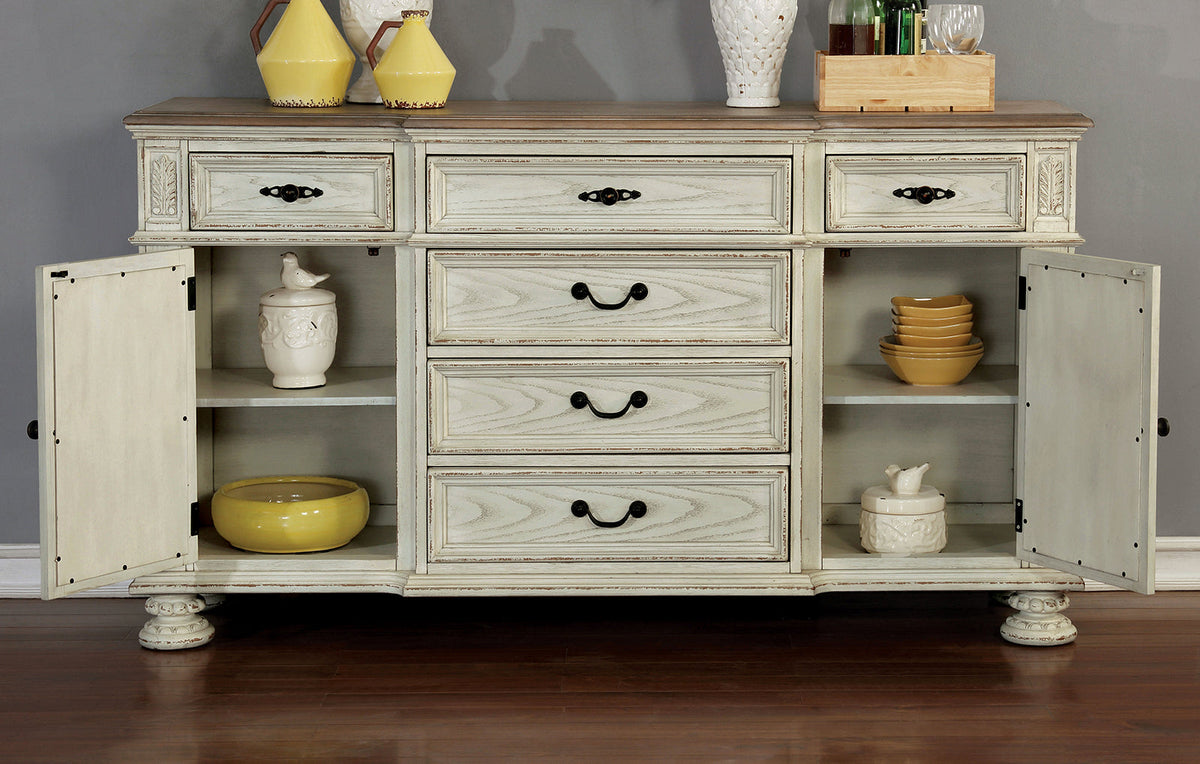 Arcadia Antique White Server