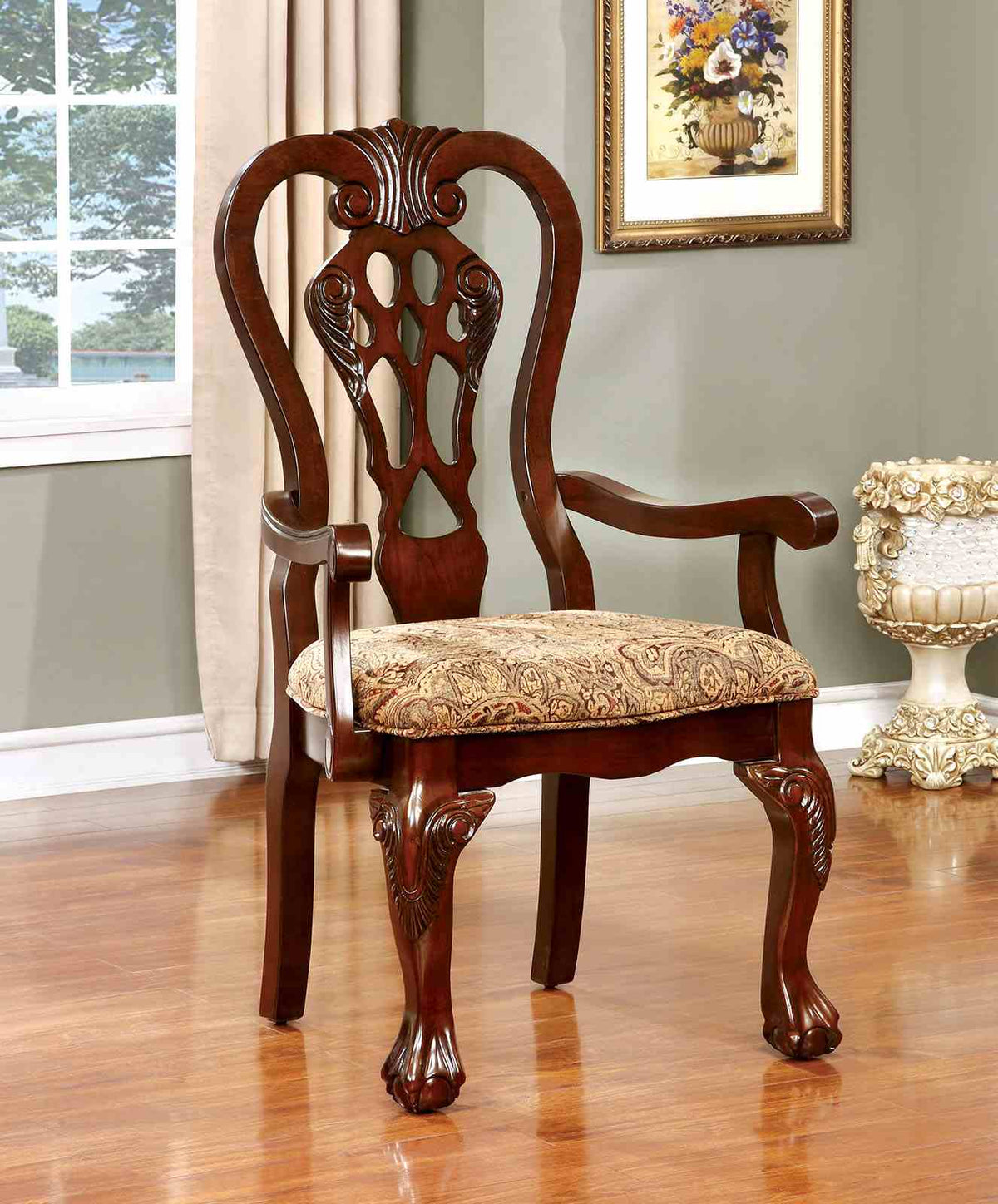 Elana Brown Cherry Extendable Dining Table