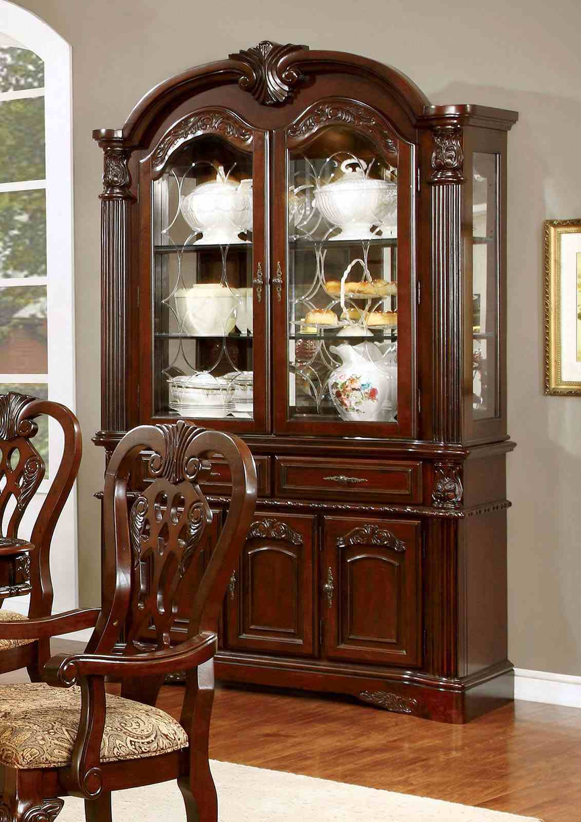 Elana Brown Cherry Hutch & Buffet