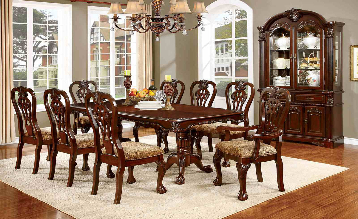 Elana Brown Cherry Extendable Dining Table