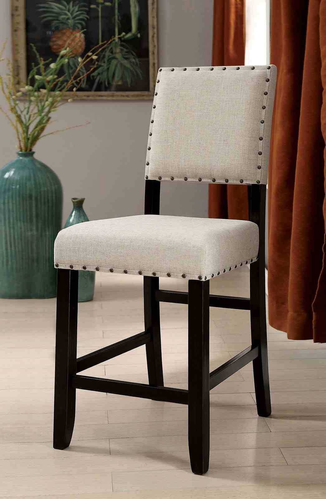 Sania Antique Black/Beige Counter Height Chair