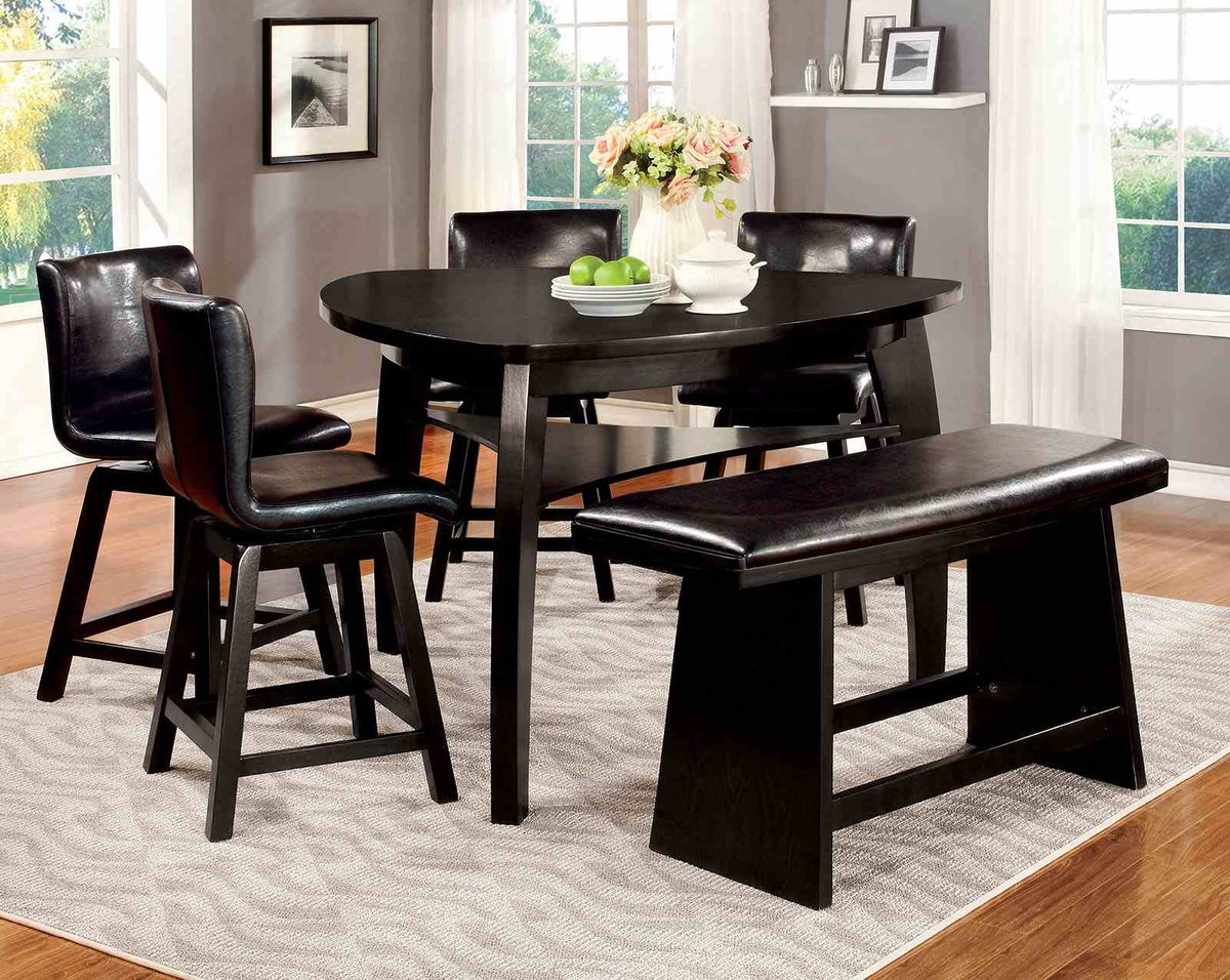 Hurley Black Counter Height Chair, Set of 2