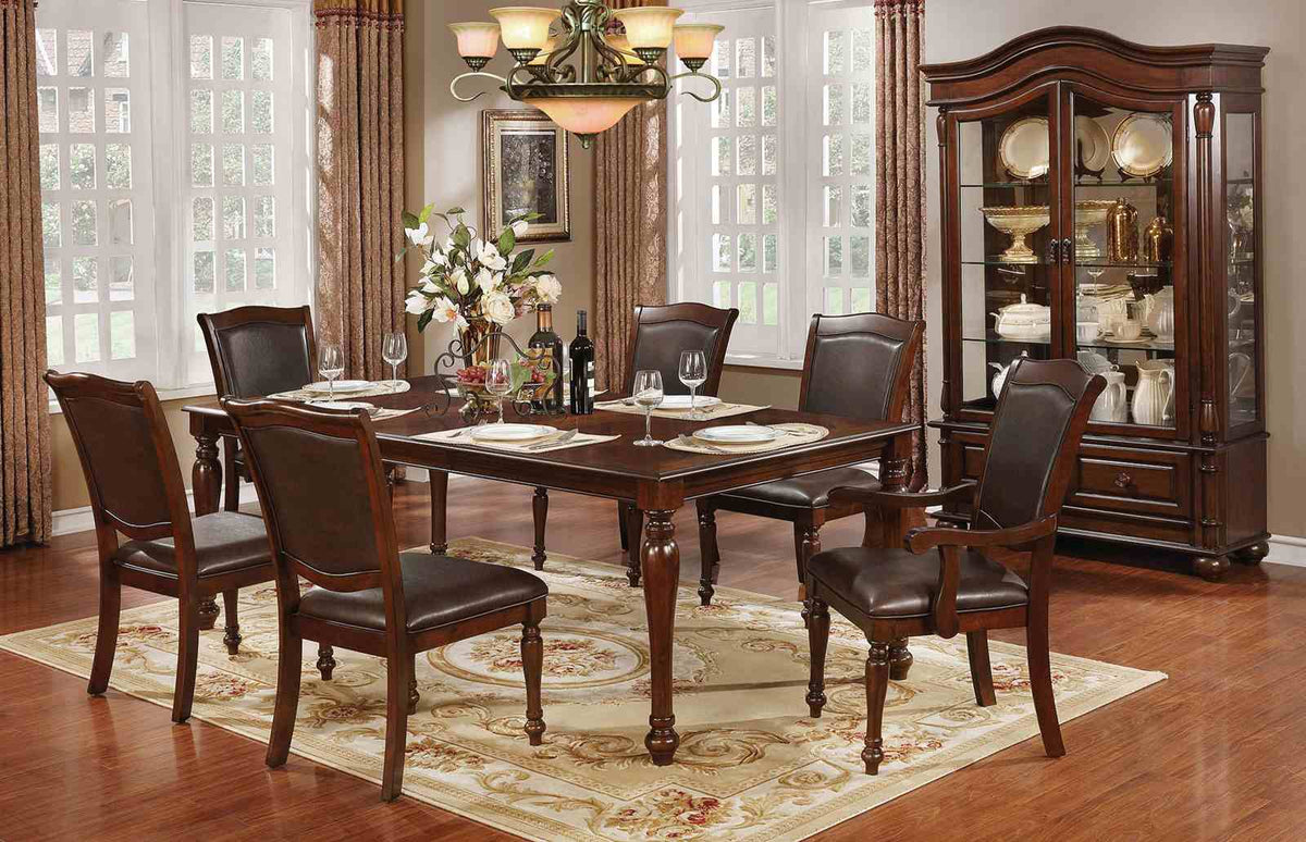 Sylvana Brown Cherry/Espresso Dining Table
