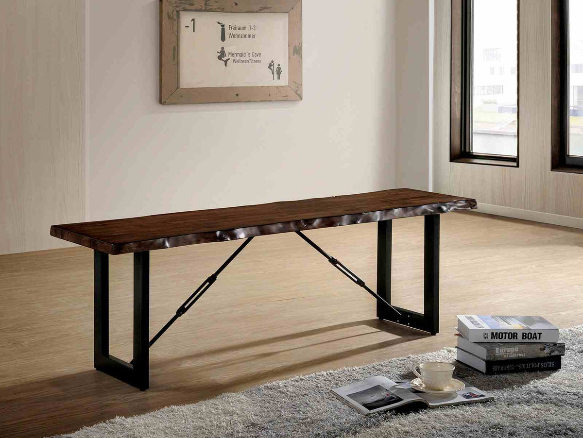Dulce Walnut/Black Bench