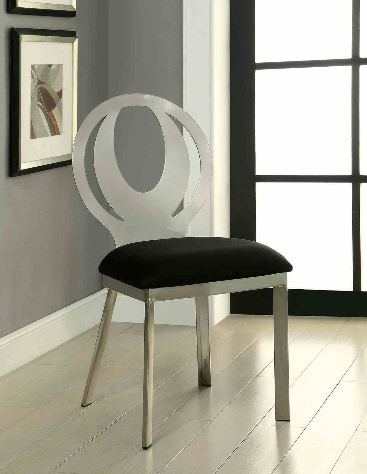 Orla Silver/Black 7-Piece Dining Room Set