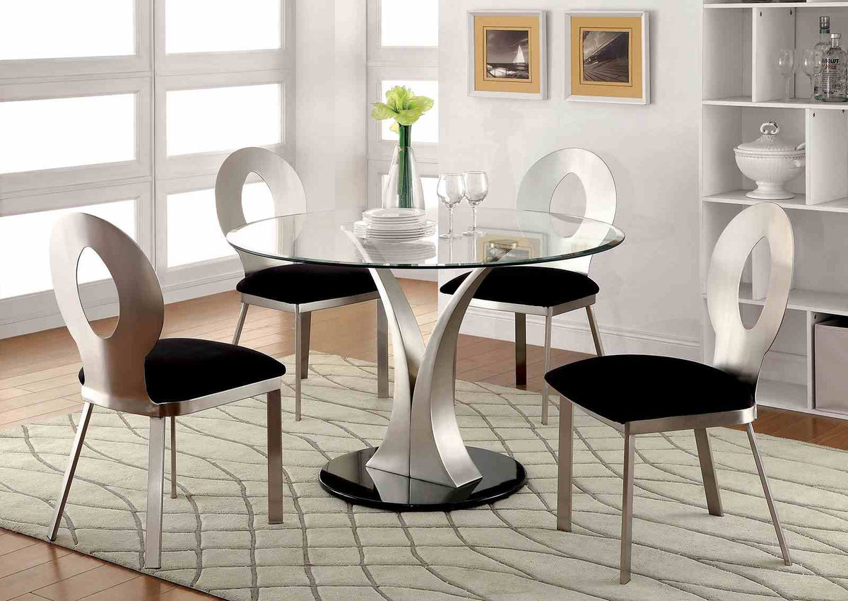 Valo Silver/Black Side Chair