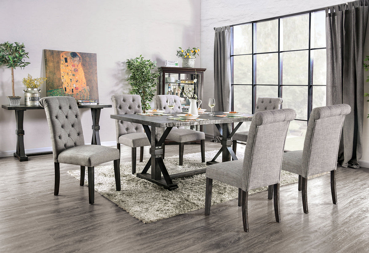 Alfred Antique Black 7-Piece Dining Room Set