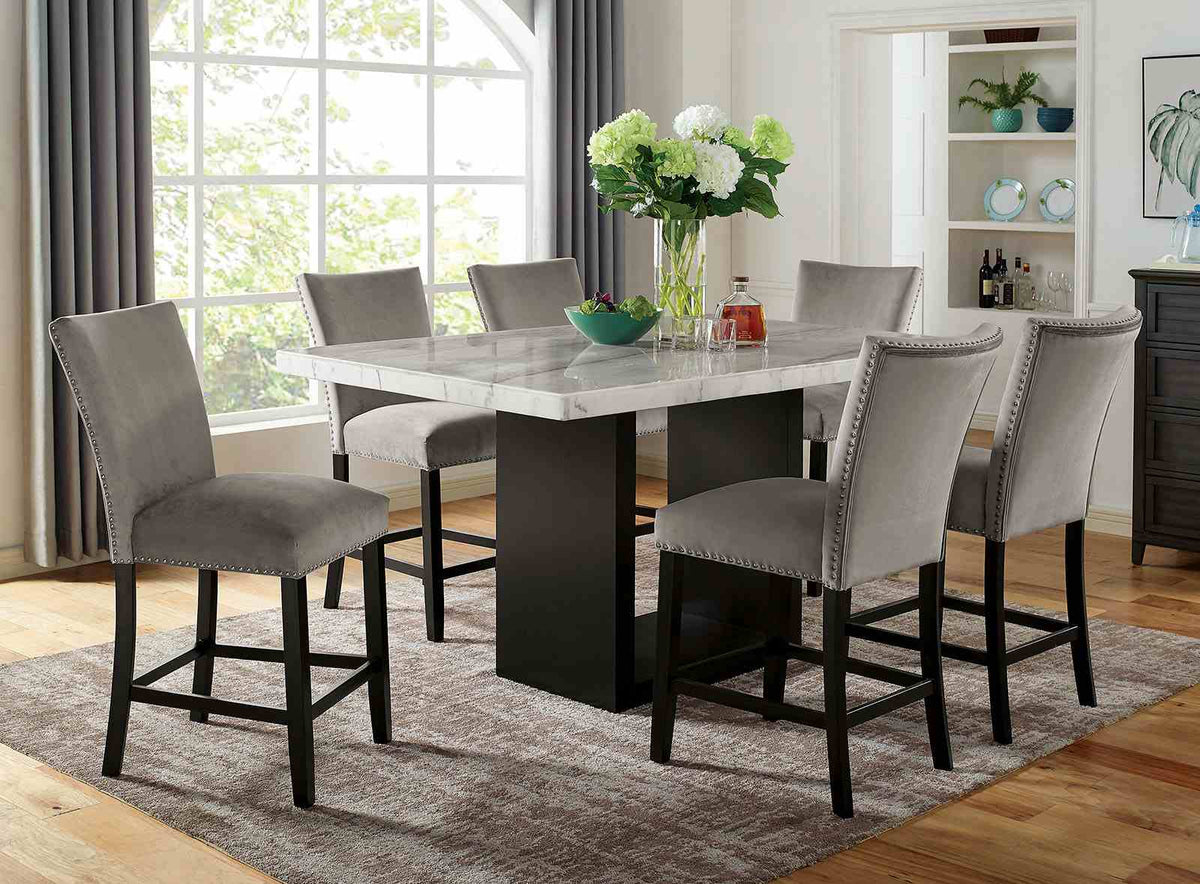 Kian White/Black Counter Hight Table