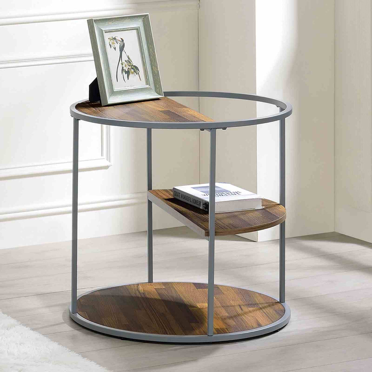 Orrin Gray/Walnut End Table
