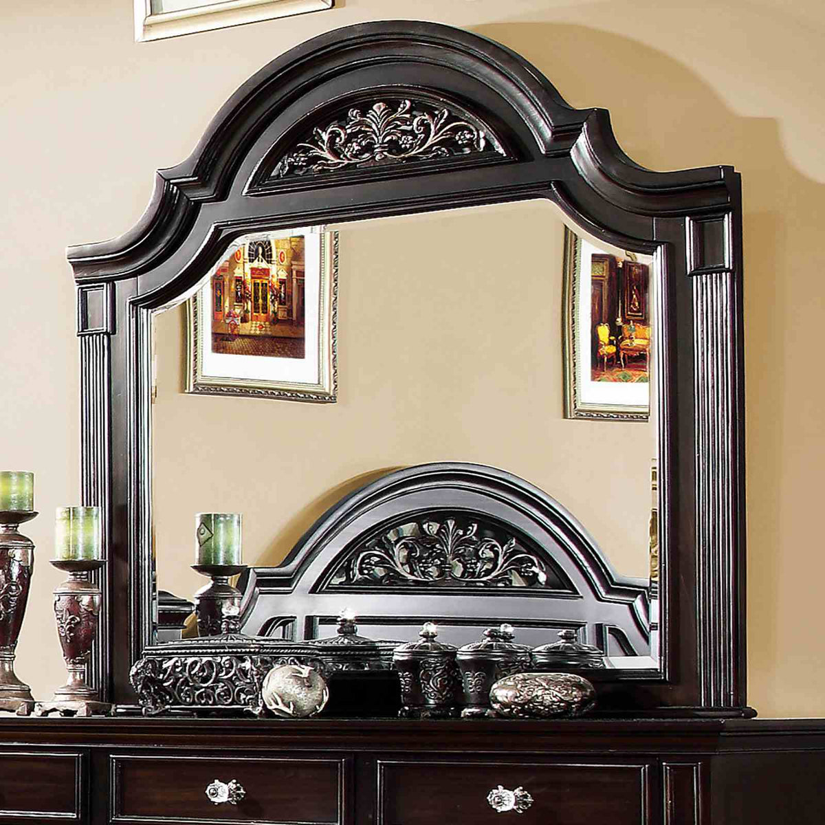 Syracuse Dark Walnut 4-Piece Queen Bedroom Set