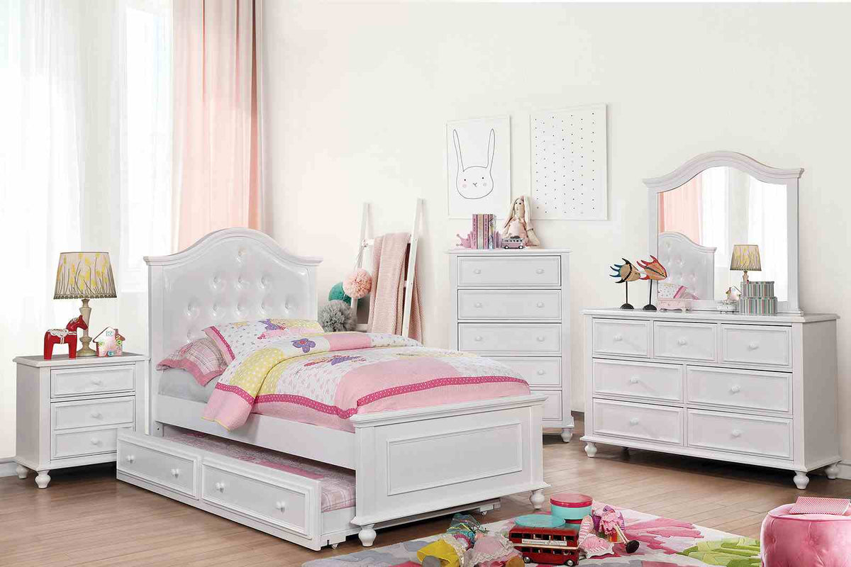 Olivia White Twin Bed