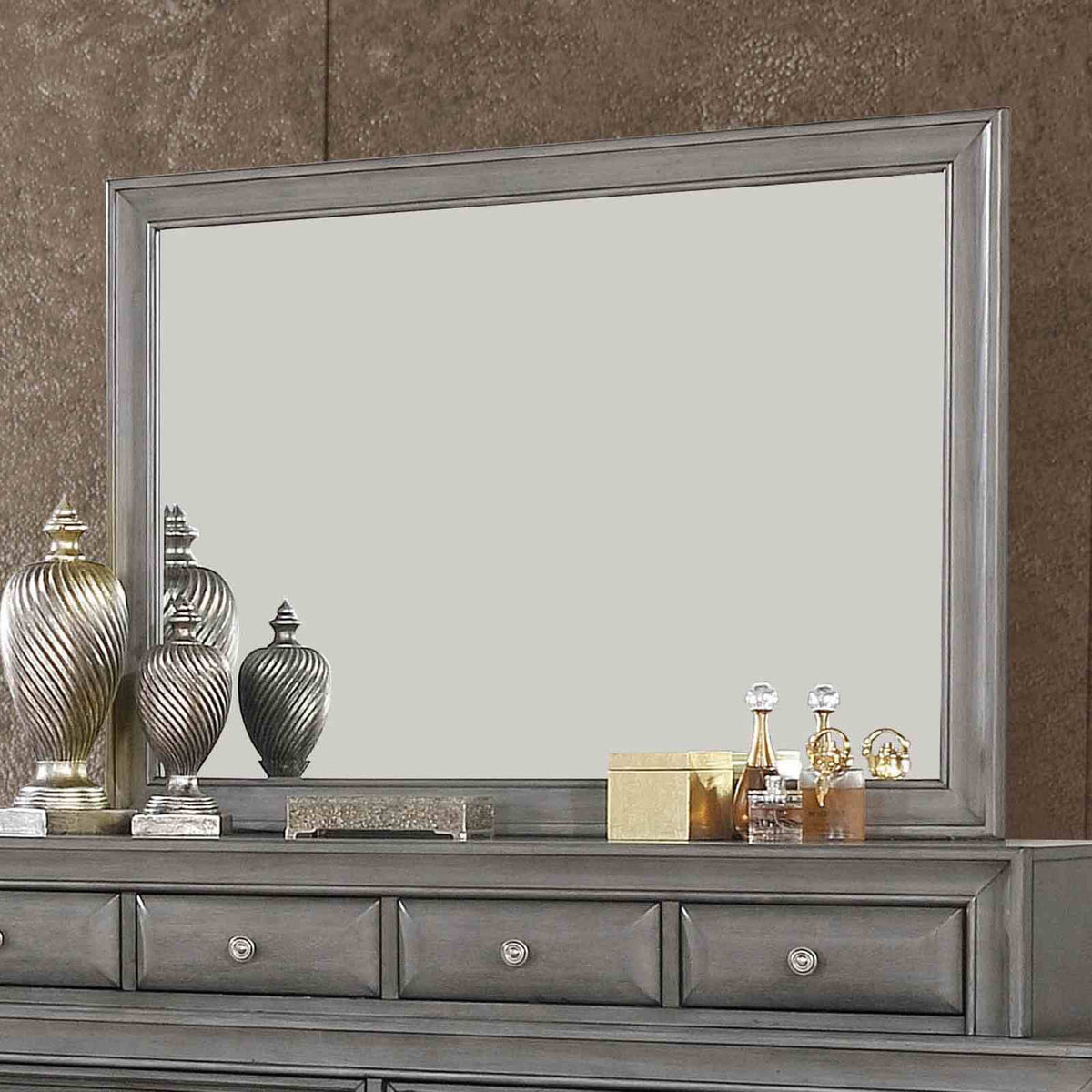 Brandt Gray Transitional Storage Bedroom Set