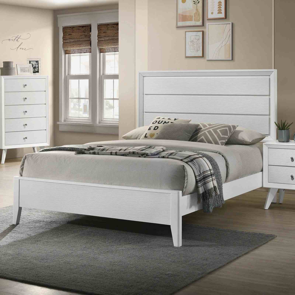 Dortmund White California King Bed