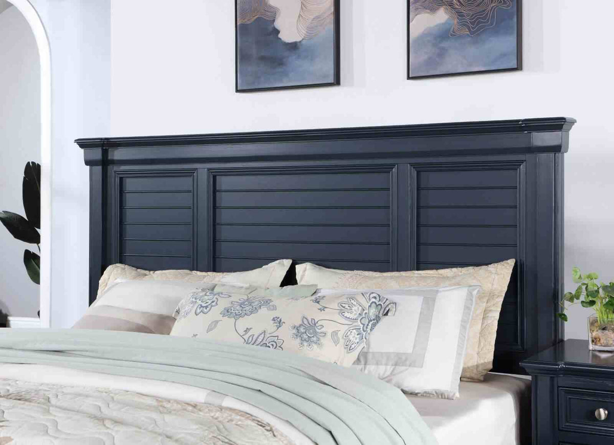 Manzanillo Slate Blue Queen Storage Bed