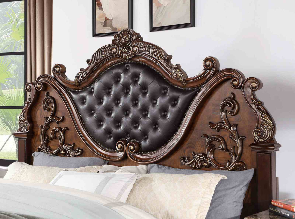 Esparanza Brown Cherry 5-Piece Queen Bedroom Set