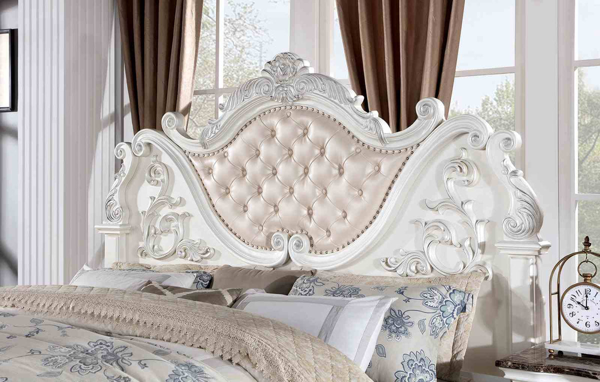 Esparanza Pearl White Queen Bed