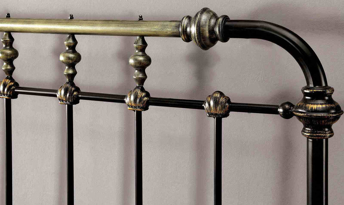 Riana Antique Black Queen Bed