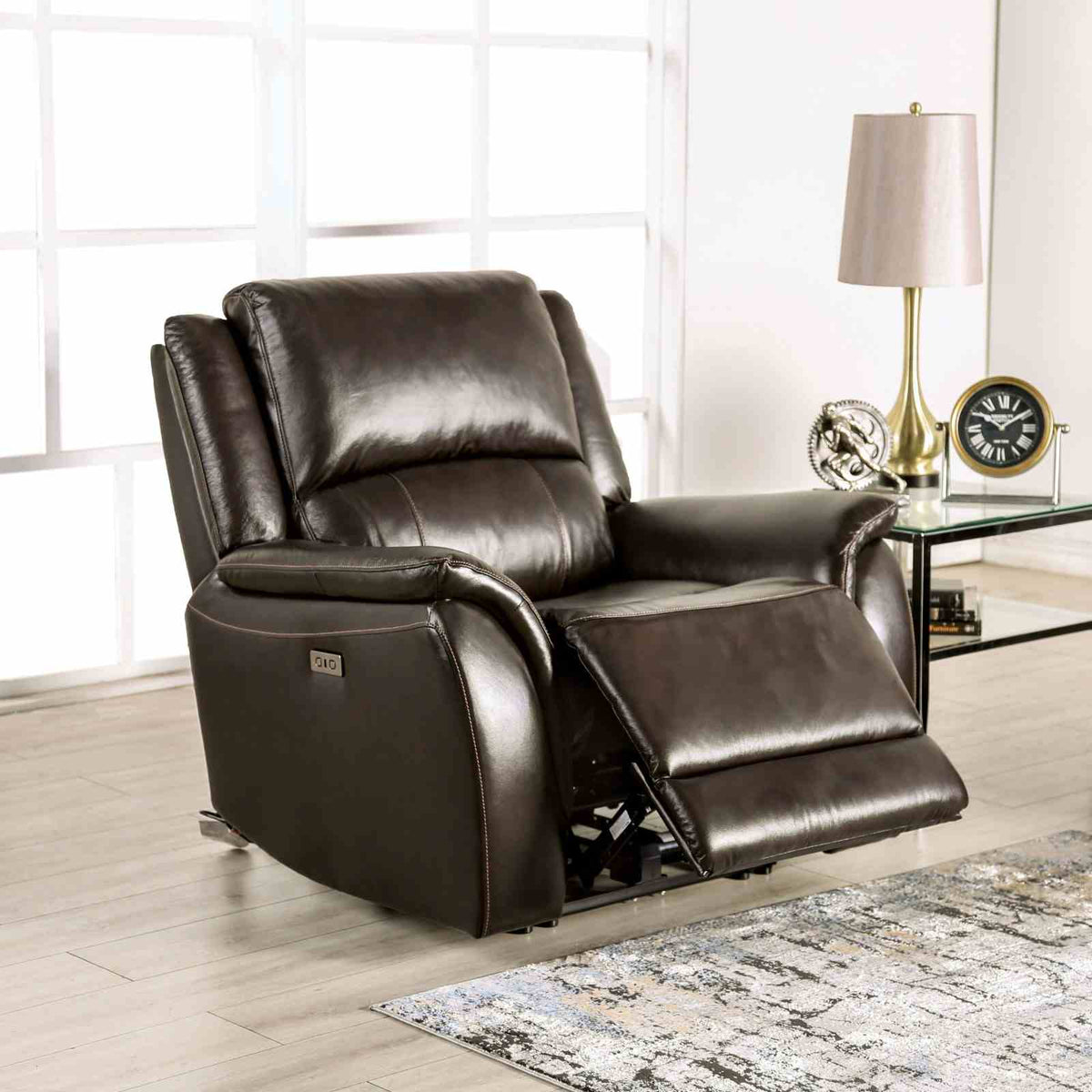 Gorgius Espresso Transitional Power Reclining Living Room Set